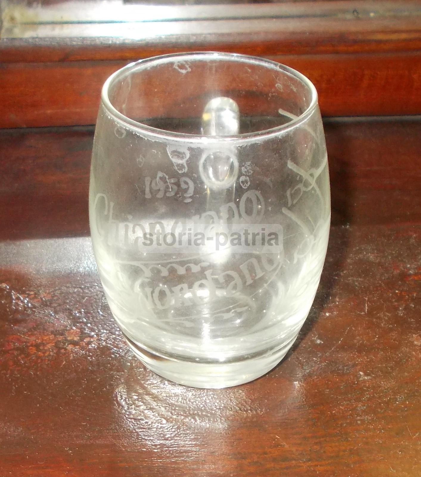 Terme, Acque Minerali, Chianciano, Grazioso Bicchiere Pubblicitario, Giordano, Inciso immagine 3