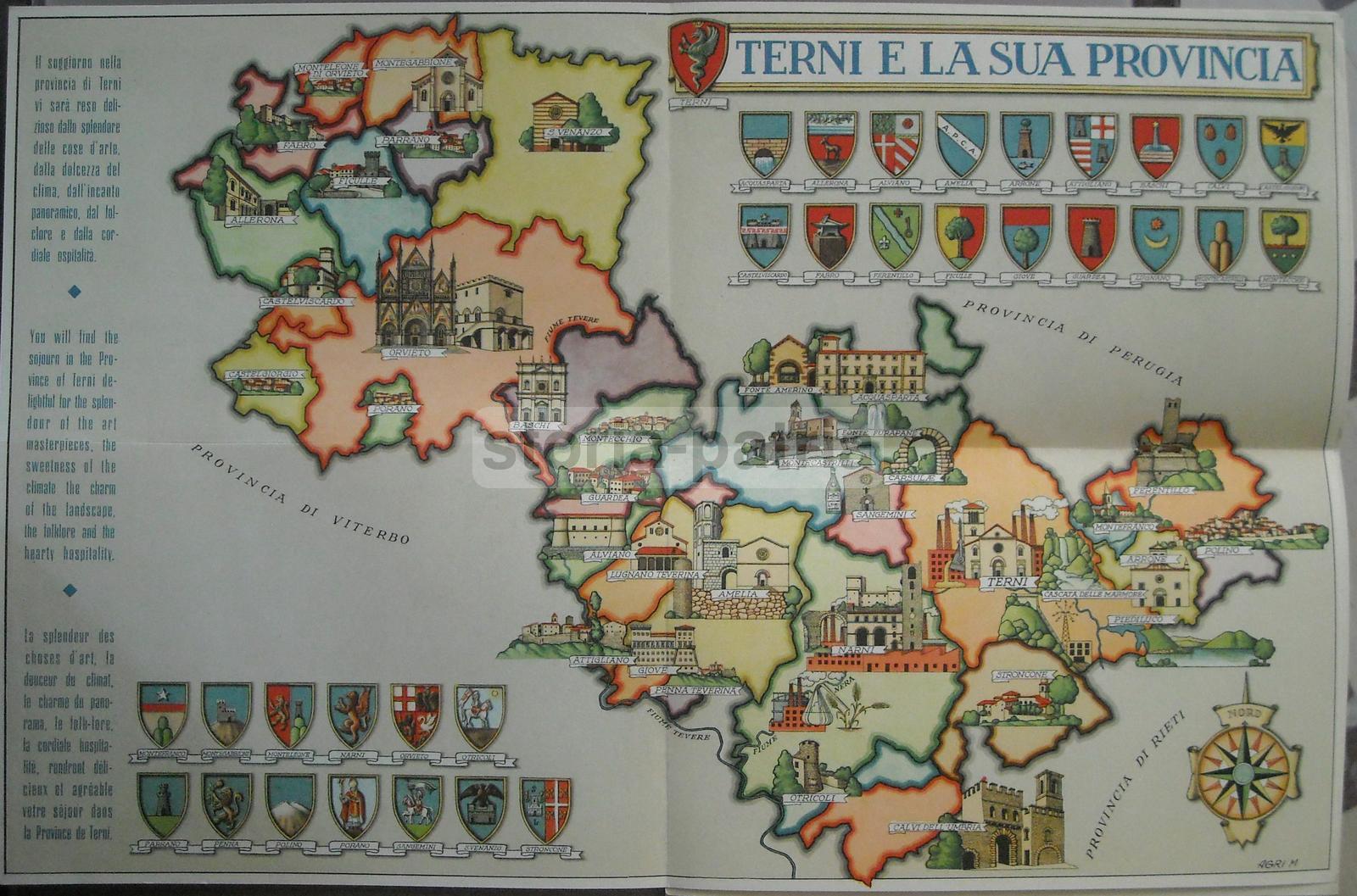Umbria, Terni, Araldica, Cartografia, Orvieto, Narni, Piediluco, Arte, Artista Raimondi immagine 3