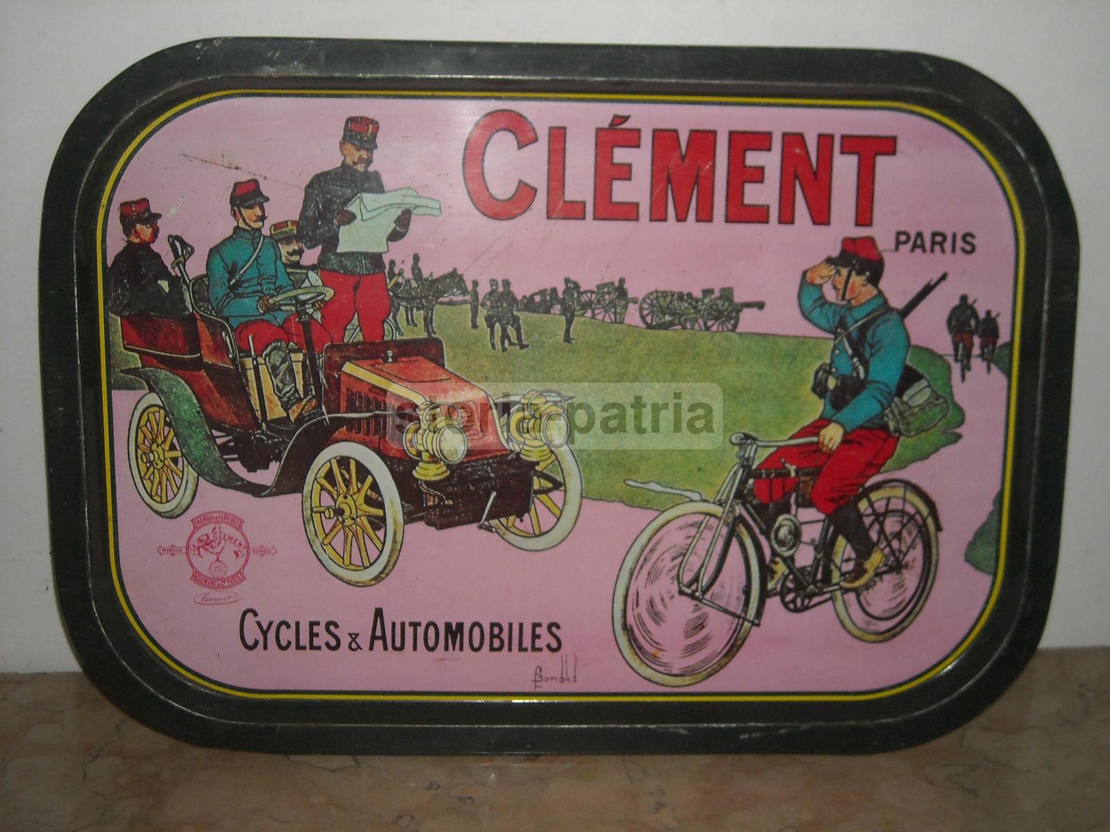 Vecchio Vassoio Pubblicitario, Militaria, Automobili d'Epoca, Motocicli, Decorativo immagine 1